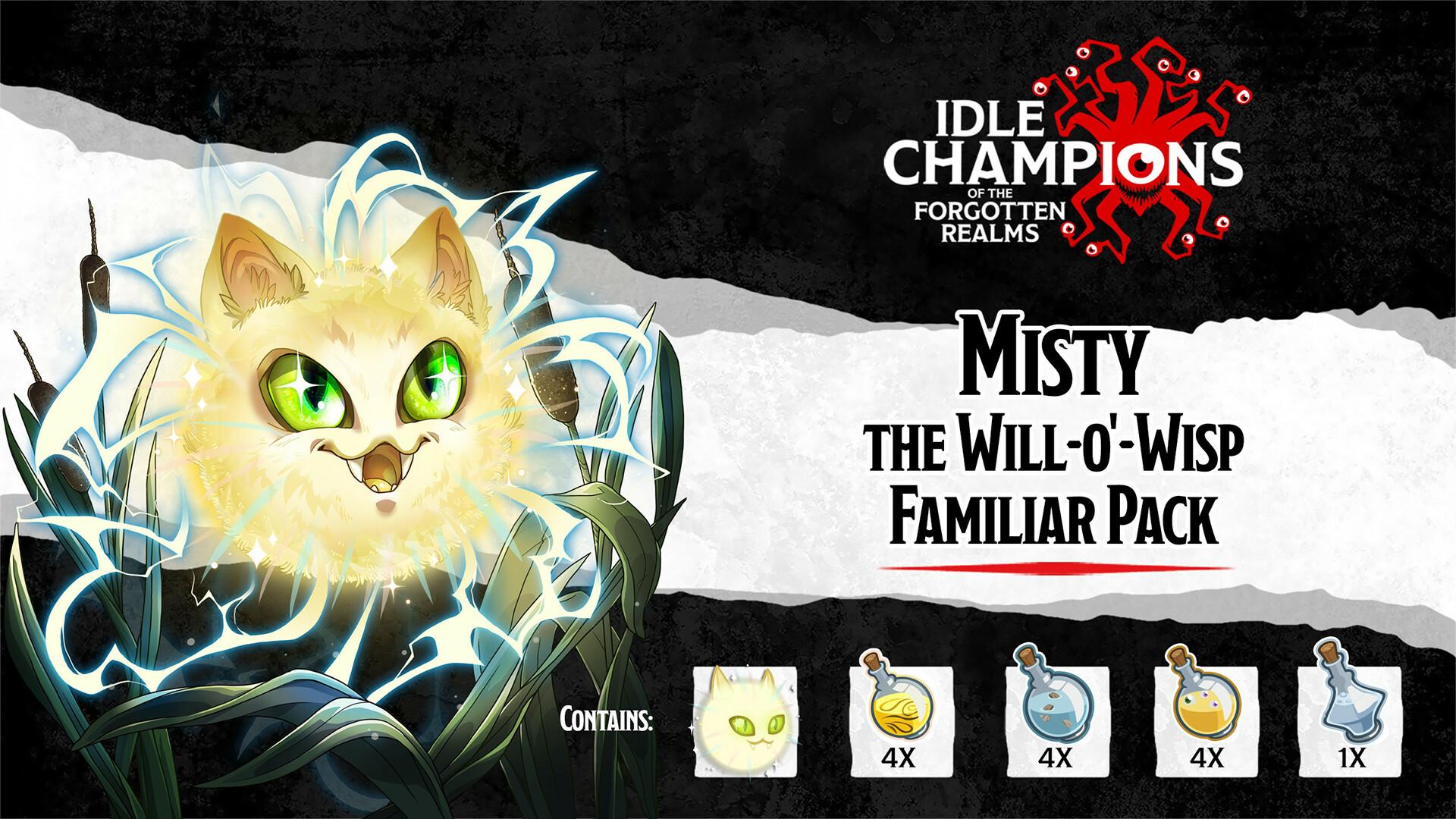 Idle Champions - Misty the Will-o'-Wisp Familiar Pack